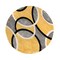 World Rug Gallery Contemporary Abstract Circles Area Rug 6'6'' Round Yellow 368YELLOW6RND - alternate 2